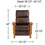 Evan Charleston Chocolate Faux Leather 3-Way Recliner Chair