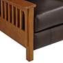 5_Evan Charleston Chocolate Faux Leather 3-Way Recliner Chair more views