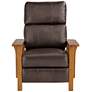 6_Evan Charleston Chocolate Faux Leather 3-Way Recliner Chair more views