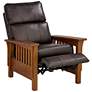 7_Evan Charleston Chocolate Faux Leather 3-Way Recliner Chair more views
