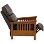 Evan Charleston Chocolate Faux Leather 3-Way Recliner Chair