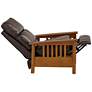 Evan Charleston Chocolate Faux Leather 3-Way Recliner Chair
