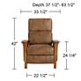 Evan Elements Caramel Faux Leather 3-Way Recliner Chair