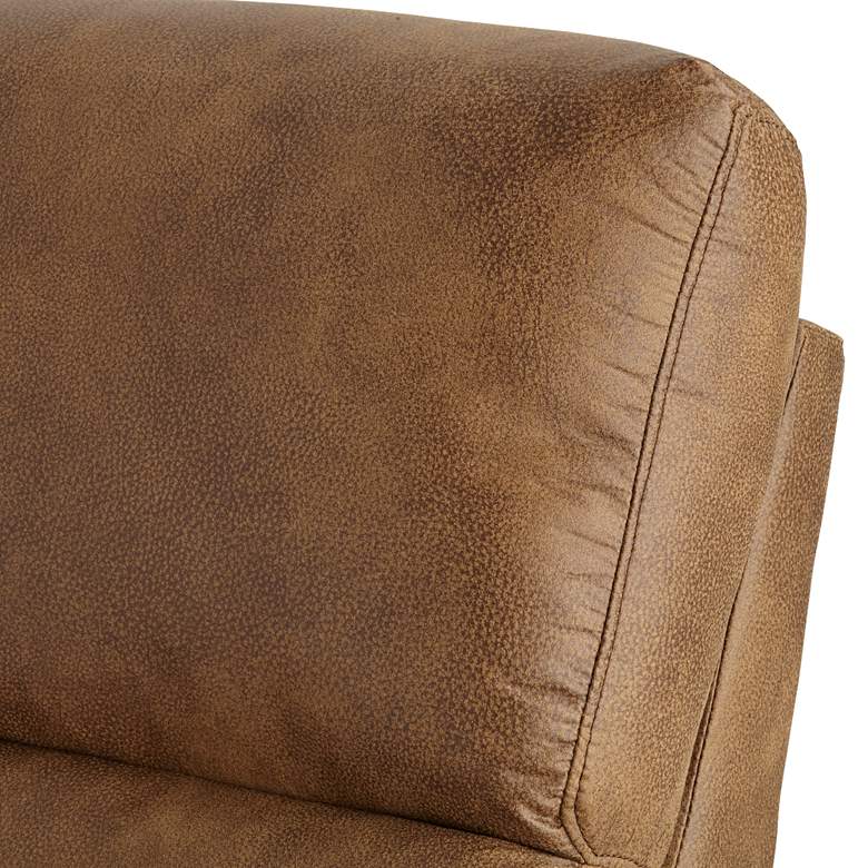 Image 4 Evan Elements Caramel Faux Leather 3-Way Recliner Chair more views