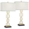 Evan Gold Modern Luxe Table Lamps Set of 2