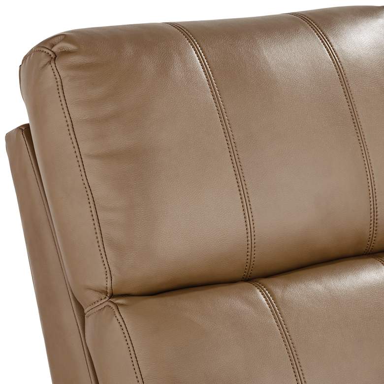 Image 4 Evan Jamestown 33 1/4" Wide Sand Faux Leather 3-Way Recliner Chair more views