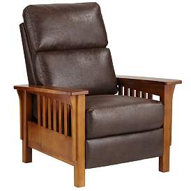 Image2 of Evan Palance Sable Faux Leather 3-Way Recliner Chair