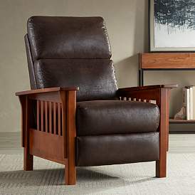 Image1 of Evan Palance Sable Faux Leather 3-Way Recliner Chair