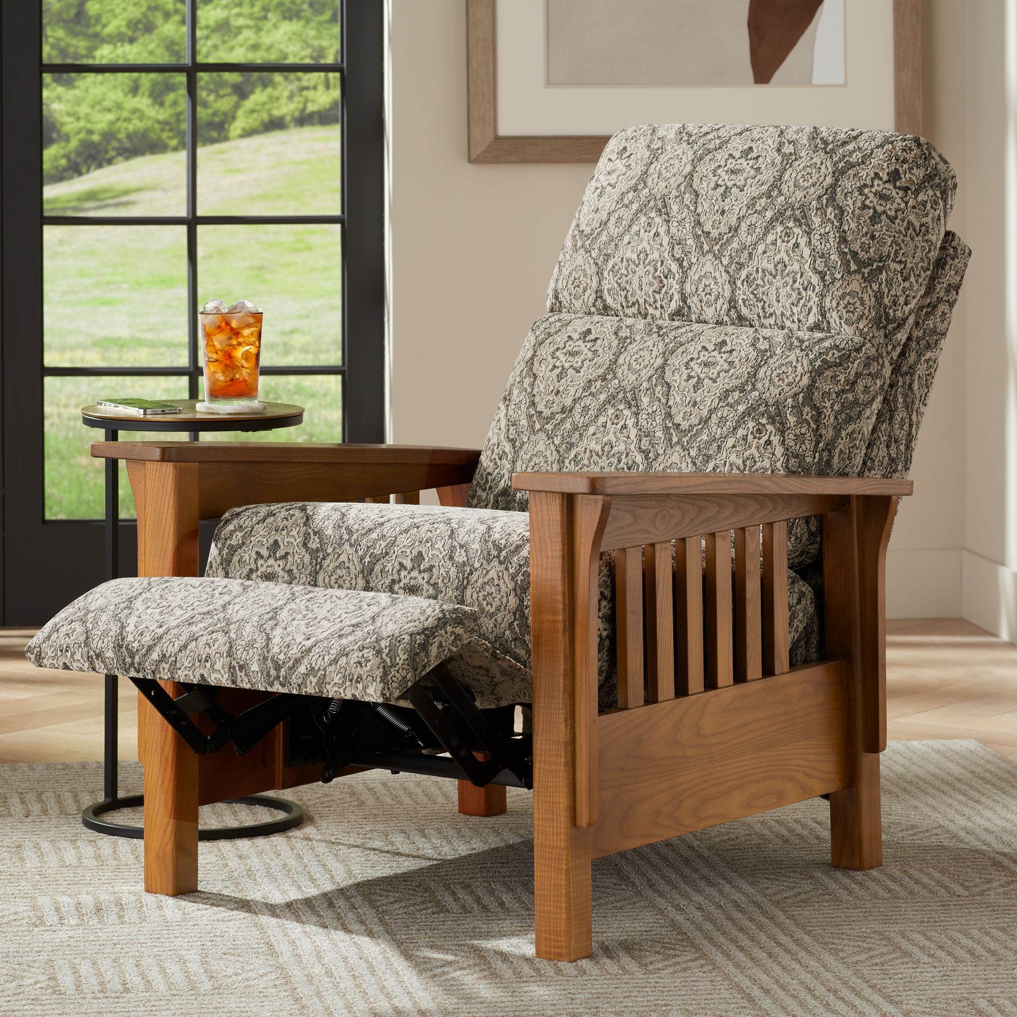 Evan Sandalwood Kaleidoscope 3-Way Recliner Chair