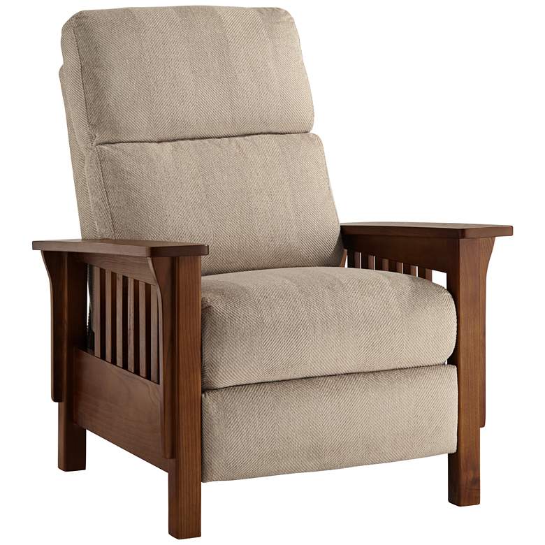 Evan Ultra Suede Oatmeal 3-Way Recliner Chair