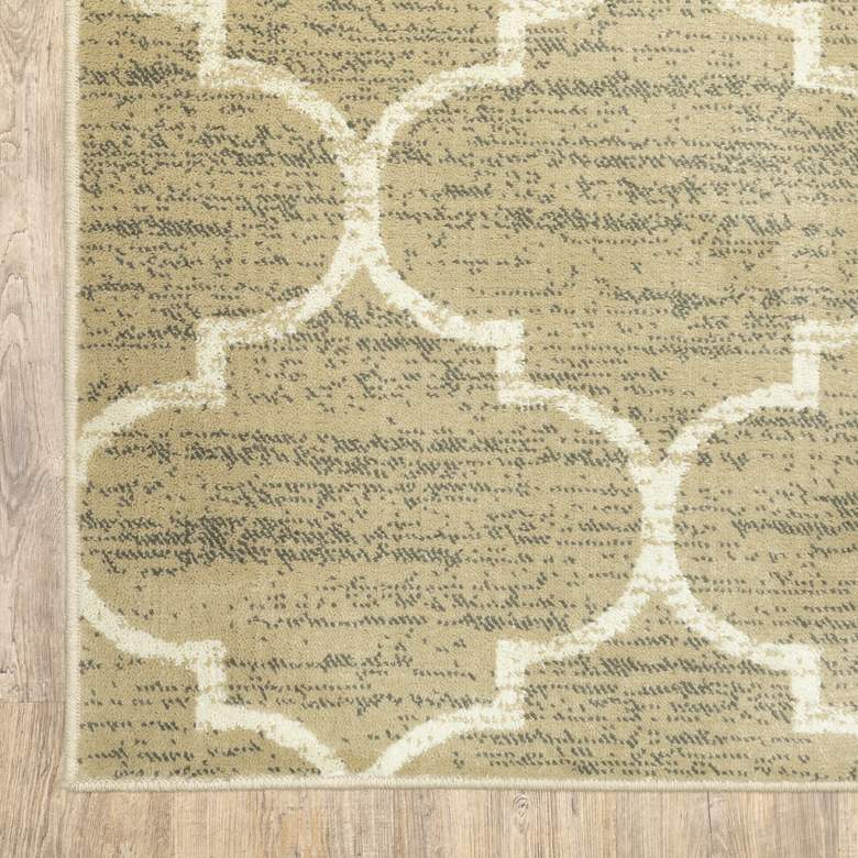 Image 3 Evandale 9853A 5&#39;3 inchx7&#39;3 inch Tan and Ivory Trellis Area Rug more views