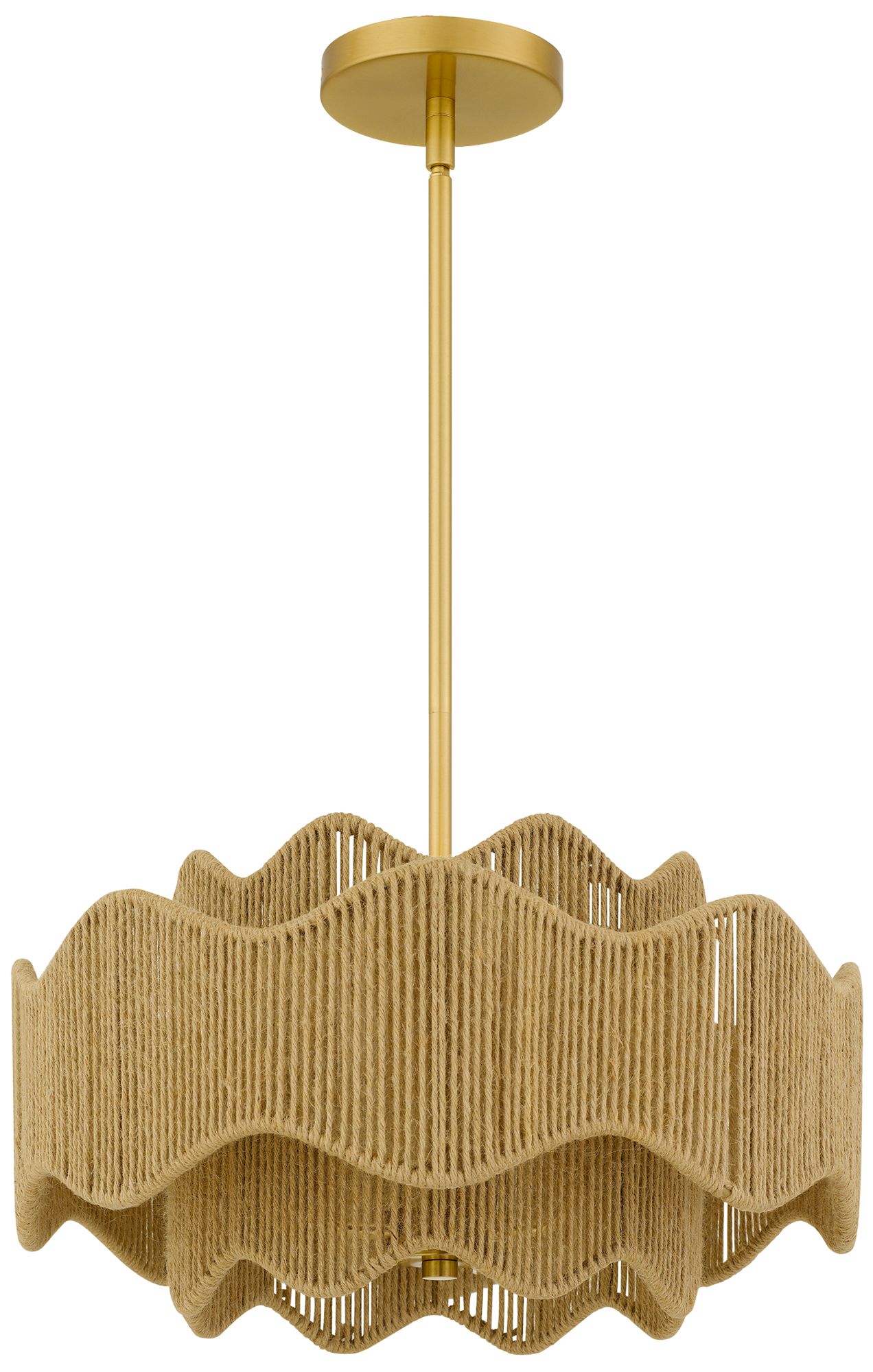 Image 3 Evander 3-Light Brushed Gold Pendant Light more views