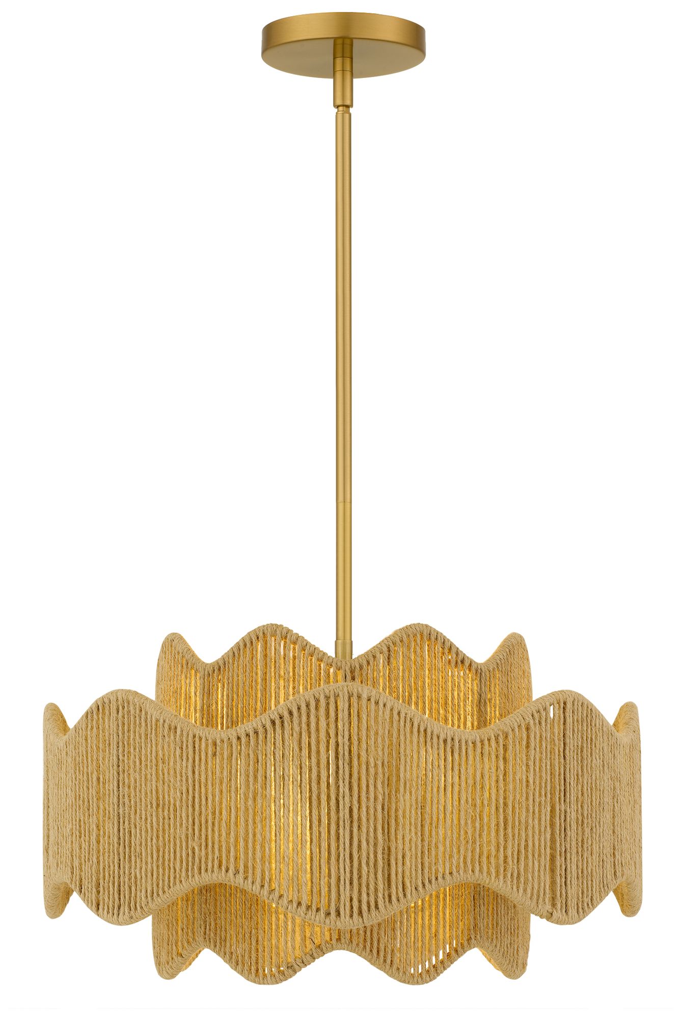Image 4 Evander 3-Light Brushed Gold Pendant Light more views