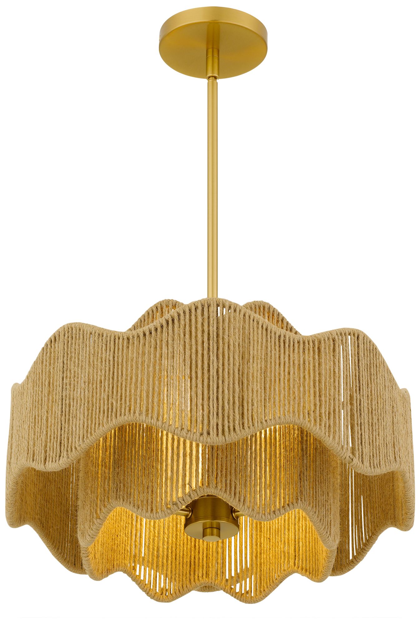 Image 5 Evander 3-Light Brushed Gold Pendant Light more views
