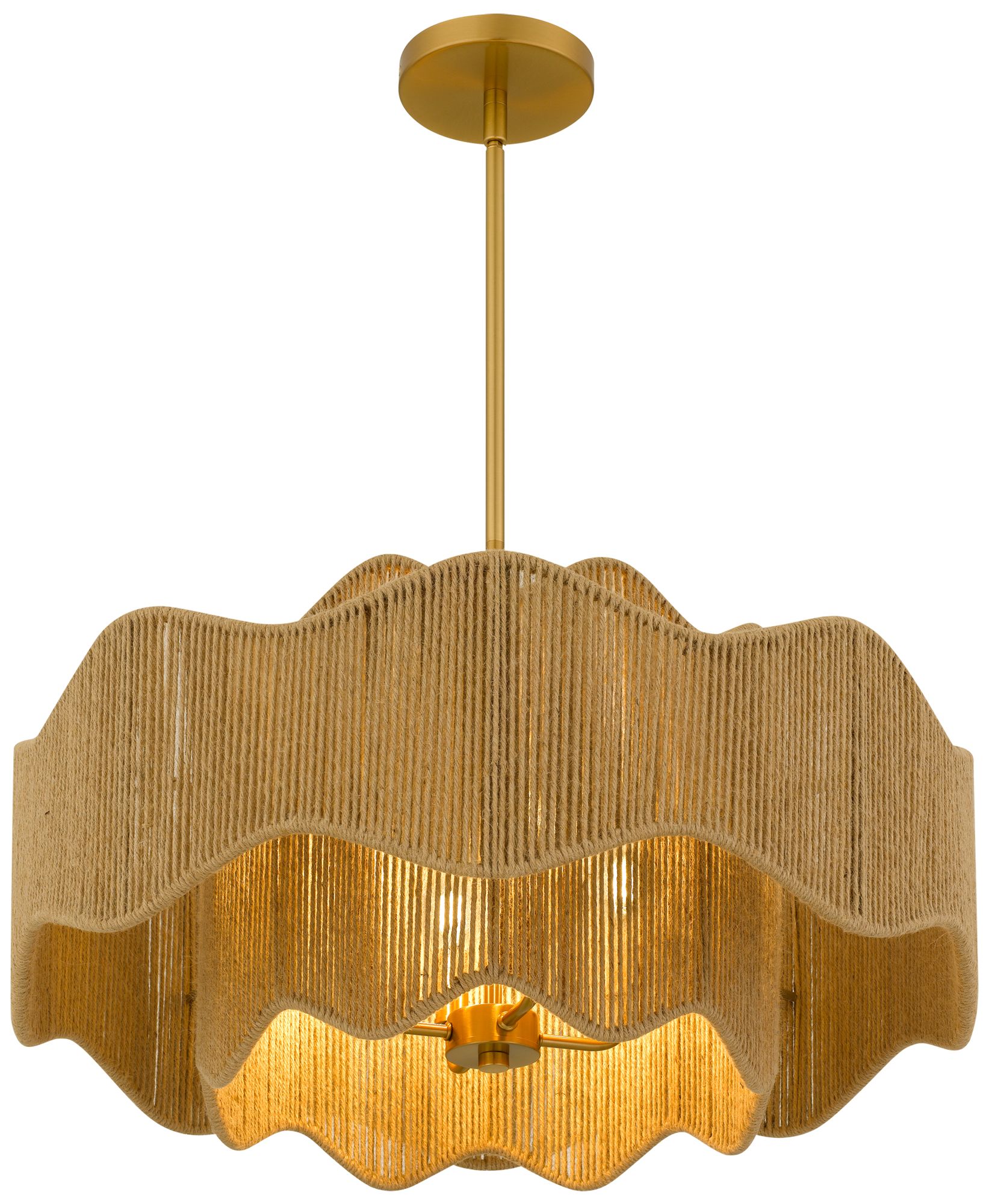 Image 5 Evander 4-Light Brushed Gold Pendant Light more views
