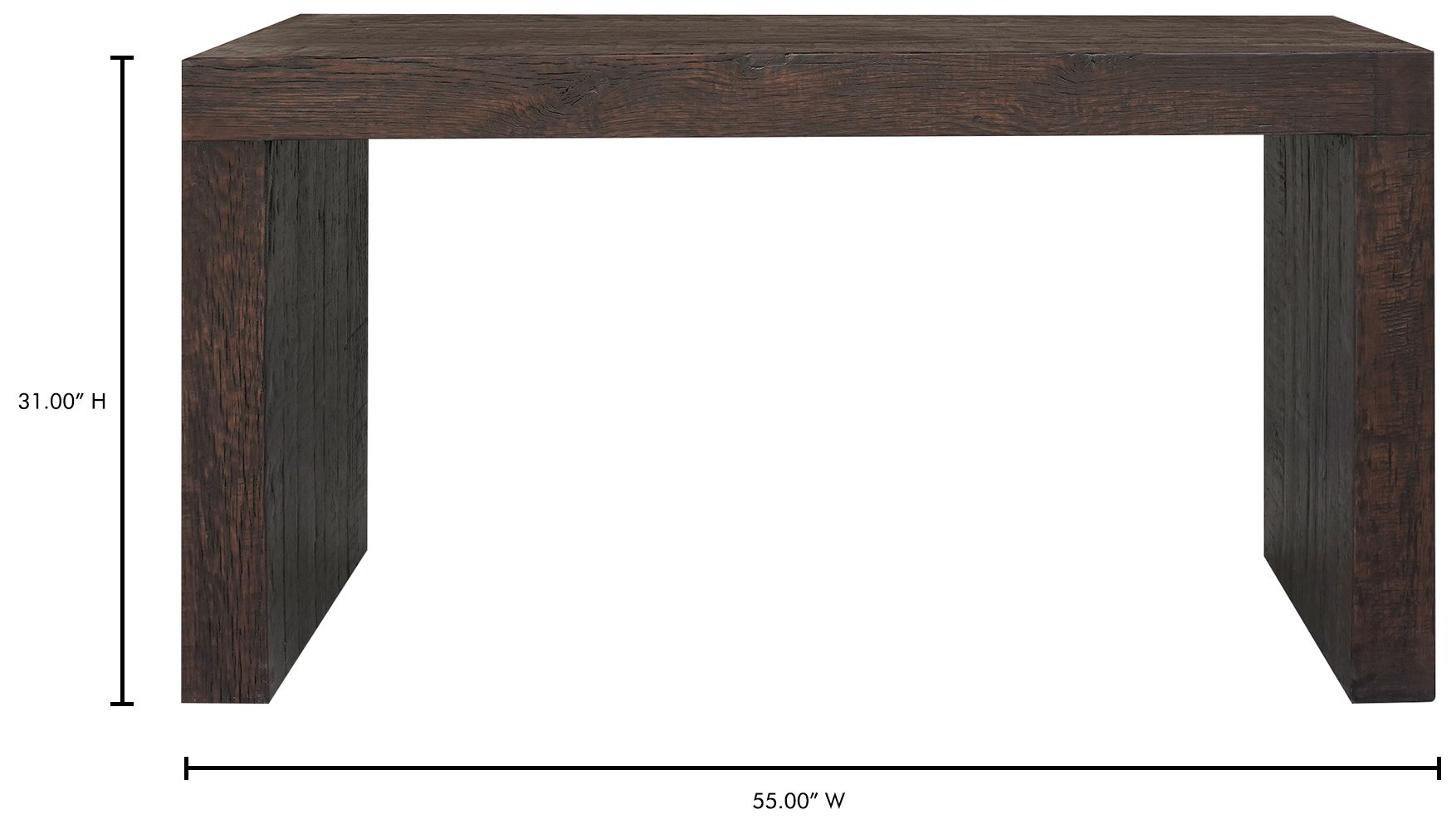 Image 5 Evander Console Table Rustic Brown more views