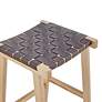 3_Evangeline 25 3/4" Brown Faux Leather Counter Stool more views