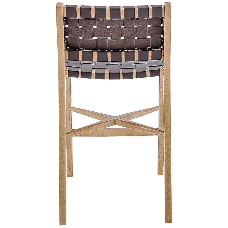 Image 7 Evangeline 26 1/2" Brown Faux Leather Counter Stool more views