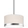 Evanston 25" Wide Satin Nickel LED Drum Pendant Light