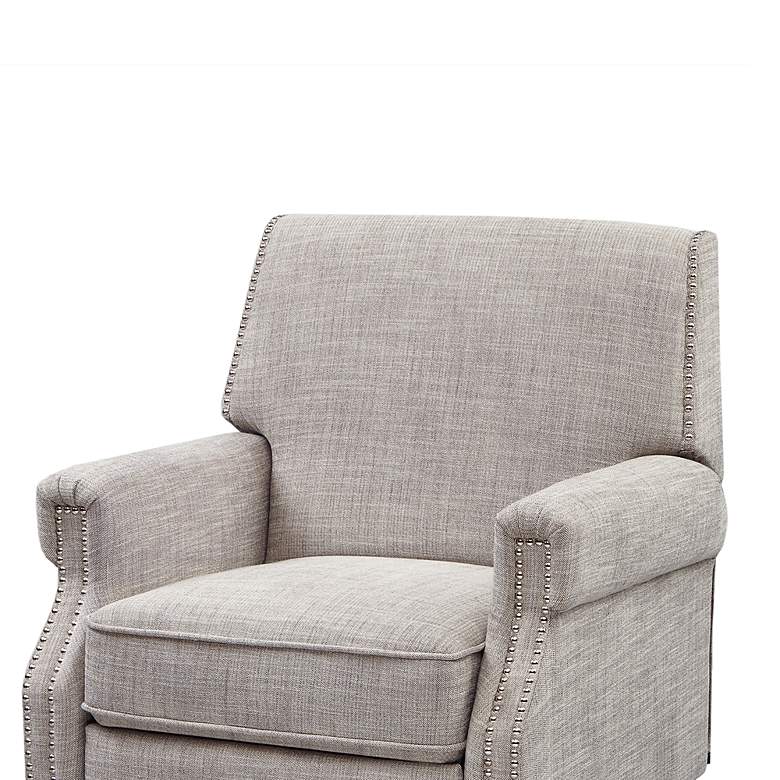 Image 4 Evanston Sand Fabric Push Back Recliner more views