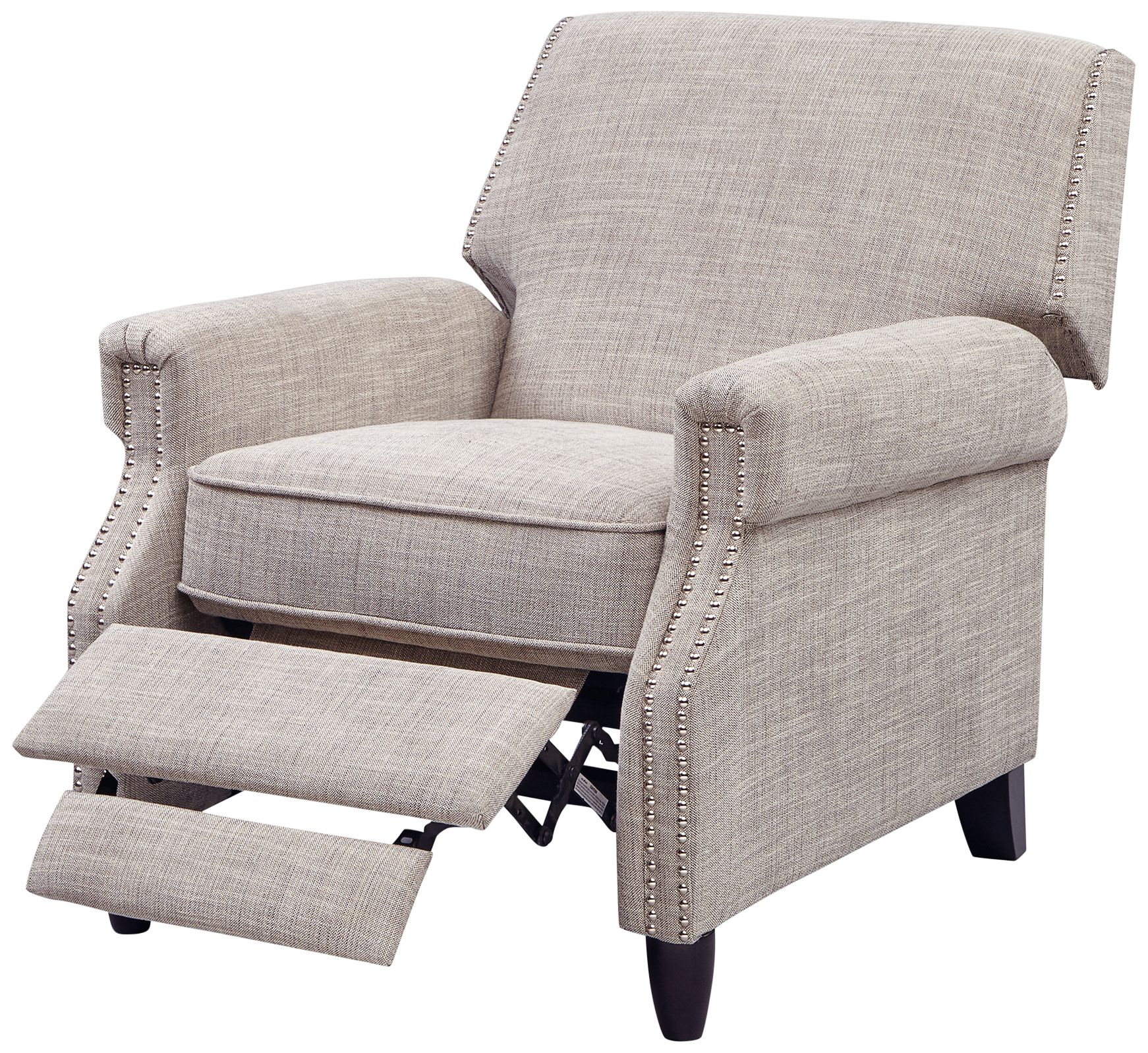Evanston Sand Fabric Push Back Recliner