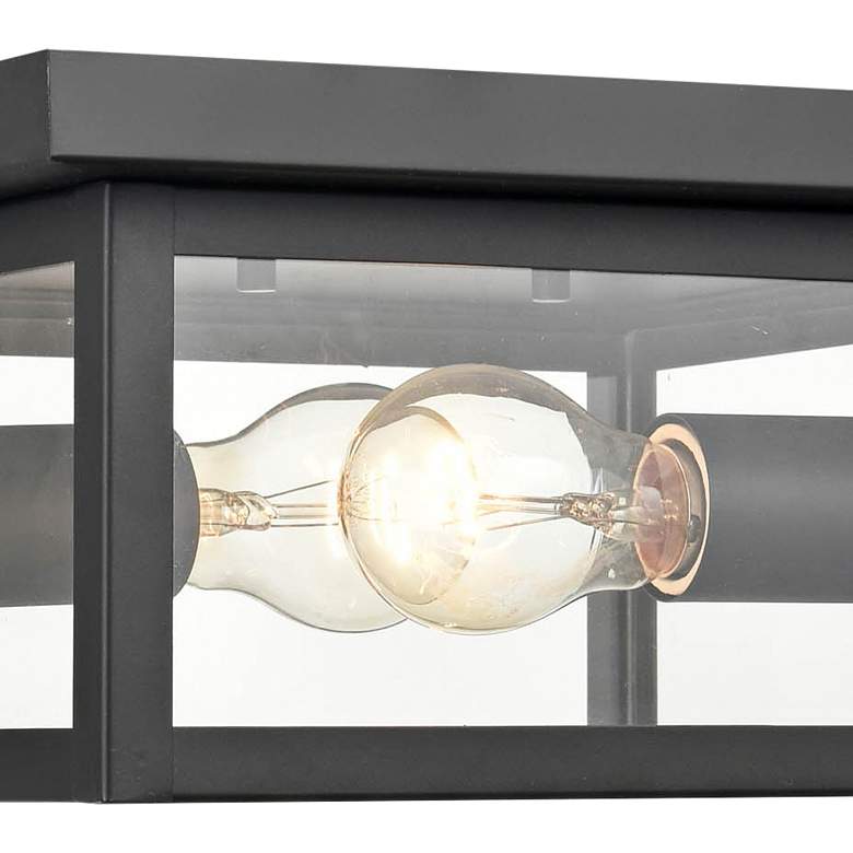Image 2 Evanton 12" Wide Black 2-Light Outdoor Ceiling Light more views
