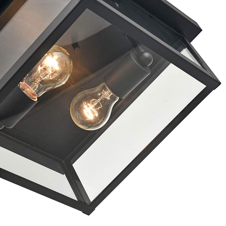 Image 3 Evanton 12" Wide Black 2-Light Outdoor Ceiling Light more views