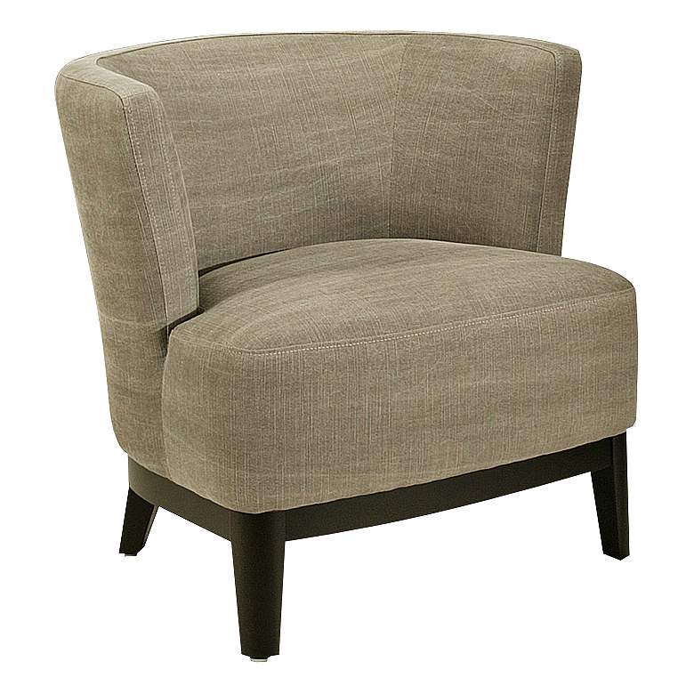 Image 1 Evanville Gray Linen Club Chair