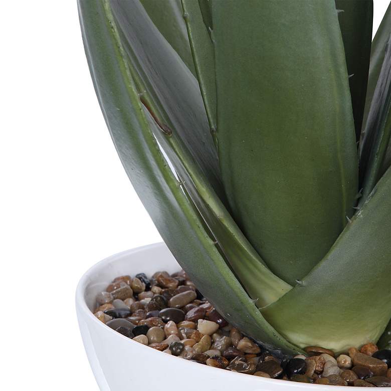 Image 3 Evarado Aloe Vera 30" High Faux Plant in White Bowl more views