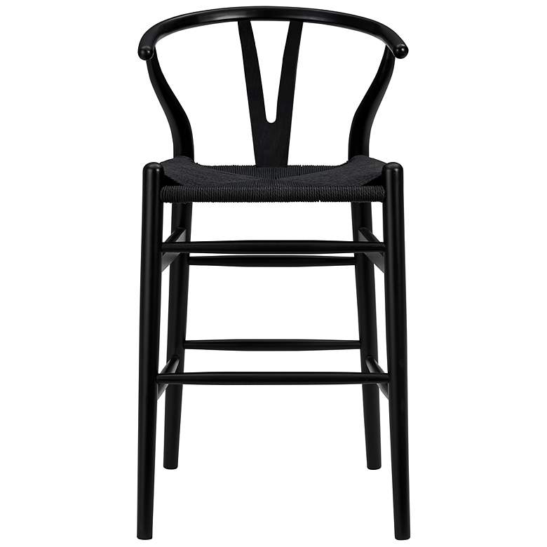 Image 2 Evelina 26" Black Wood Counter Stool more views