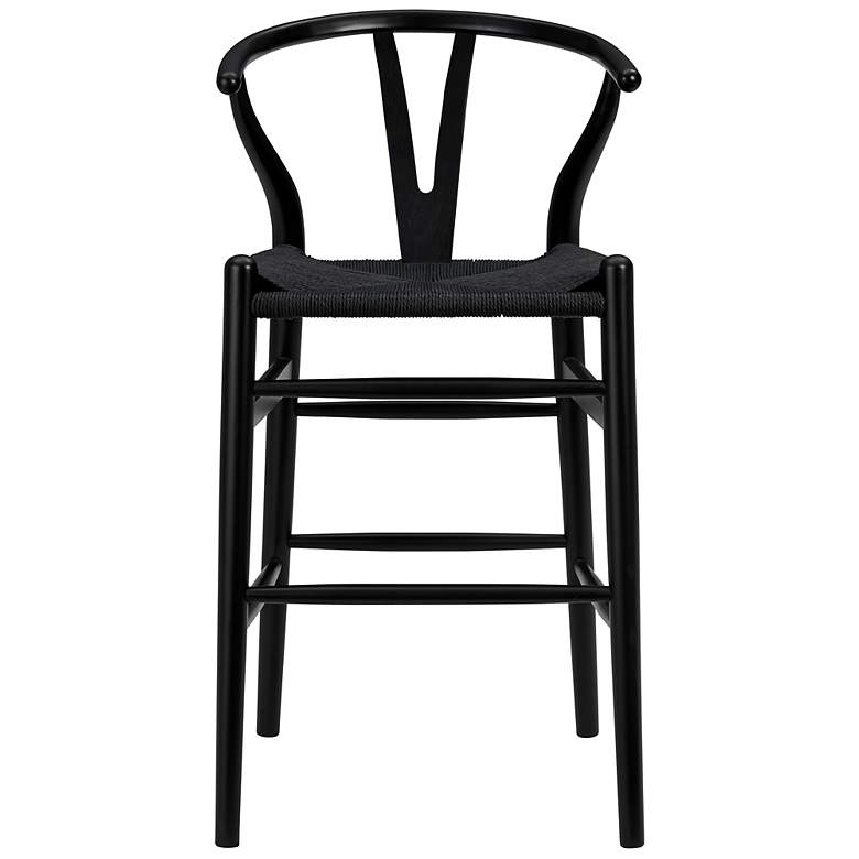 Image 2 Evelina 26 inch Black Wood Counter Stool more views