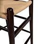 Evelina 26" High Walnut Wood Counter Stool with Natural Rush Seat