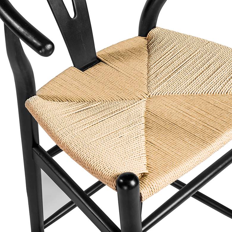 Image 2 Evelina 30 1/4" Black Wood Bar Stool more views