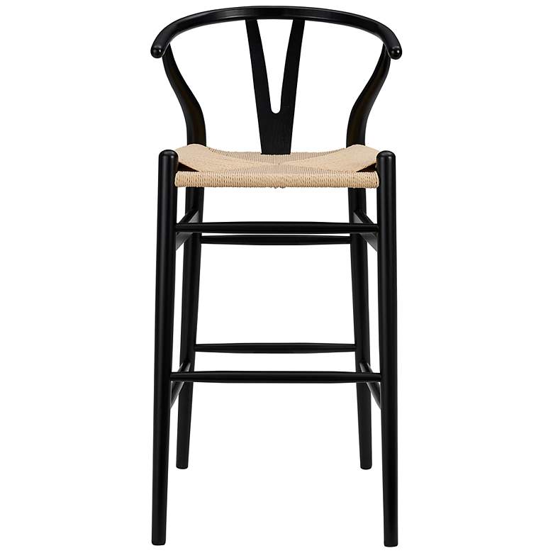 Image 4 Evelina 30 1/4" Black Wood Bar Stool more views
