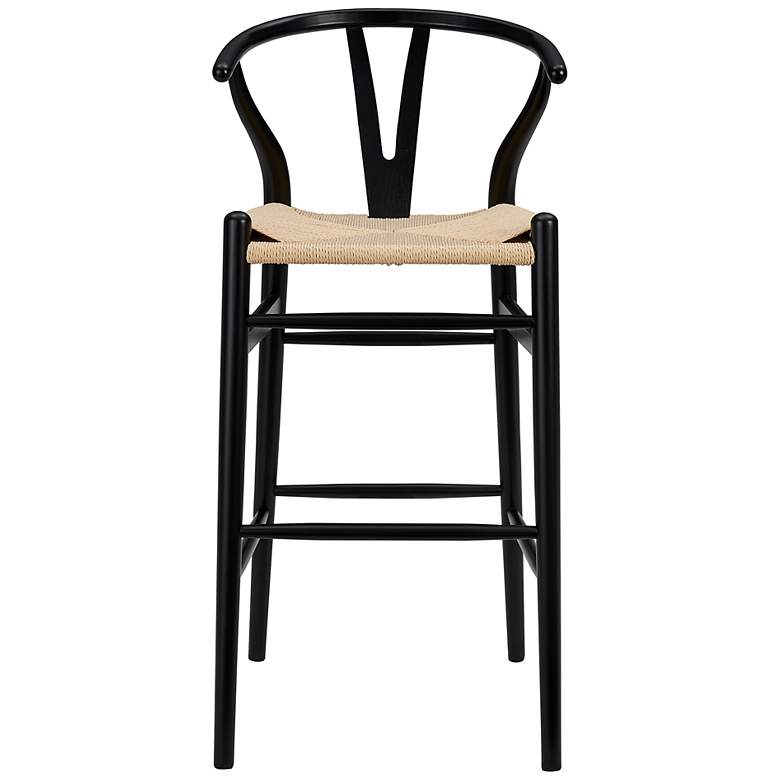 Image 4 Evelina 30 1/4 inch Black Wood Bar Stool more views