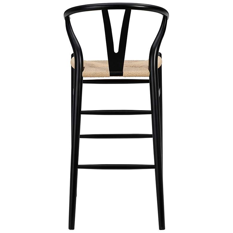 Image 7 Evelina 30 1/4" Black Wood Bar Stool more views