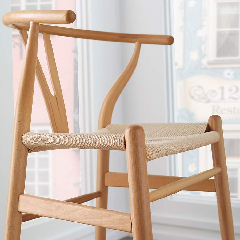 Image 3 Evelina 30 1/4 inch Natural Wood Bar Stool more views