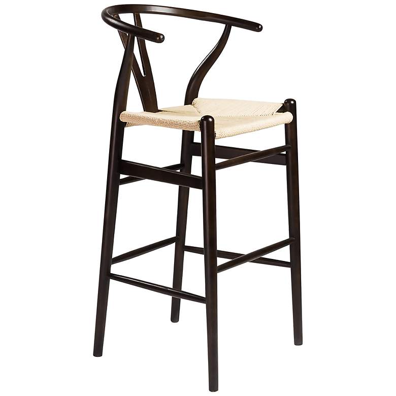 Image 1 Evelina 30 1/4 inch Walnut Wood Bar Stool