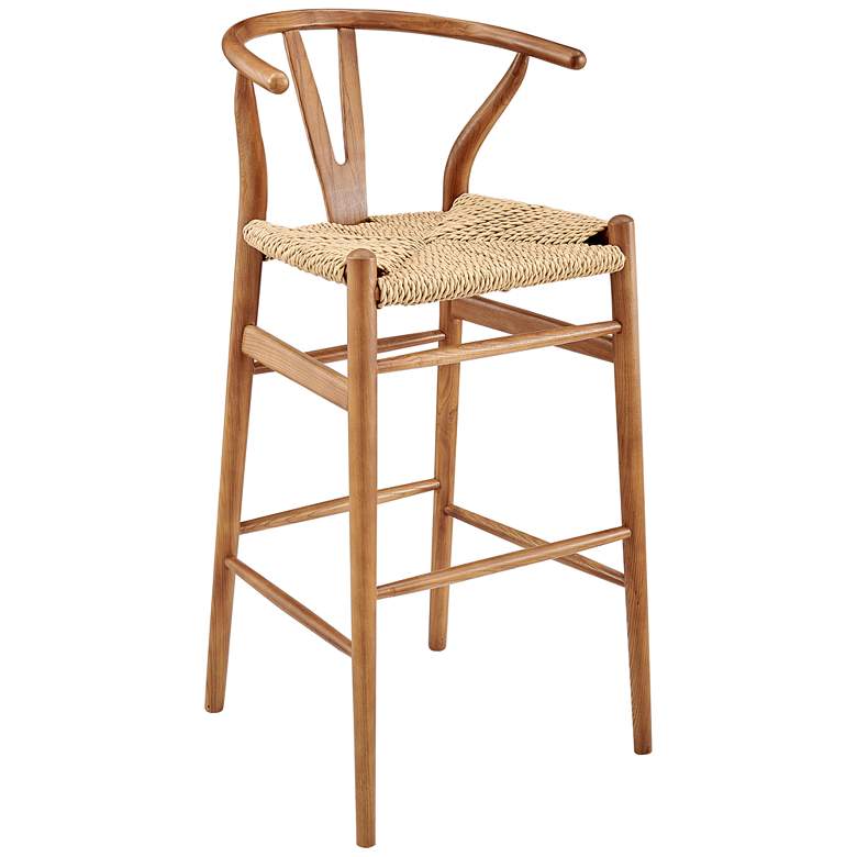 Image 1 Evelina 30 inch Natural Rattan Outdoor Bar Stool