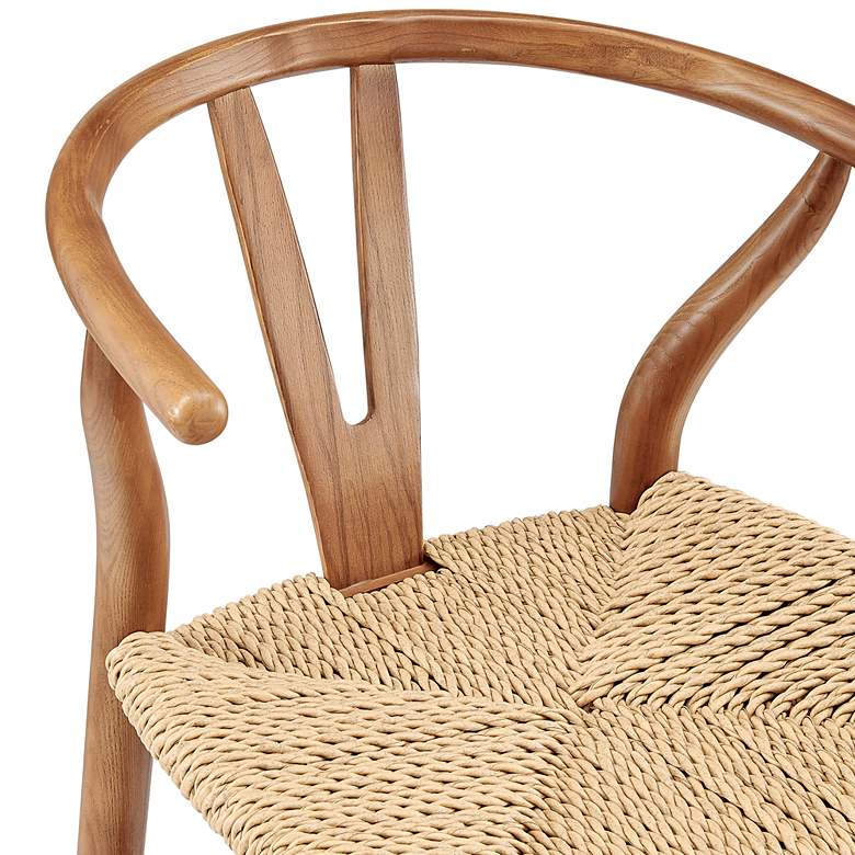 Image 3 Evelina 30" Natural Rattan Outdoor Bar Stool more views