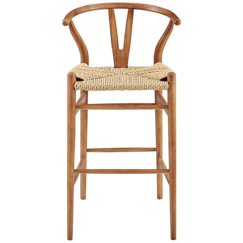 Image 5 Evelina 30" Natural Rattan Outdoor Bar Stool more views