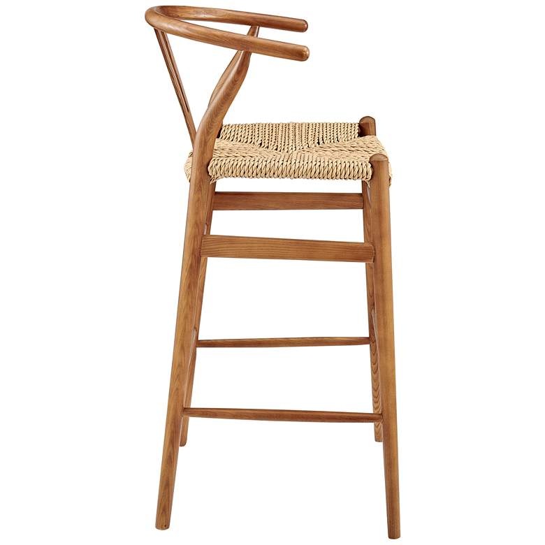 Image 6 Evelina 30" Natural Rattan Outdoor Bar Stool more views