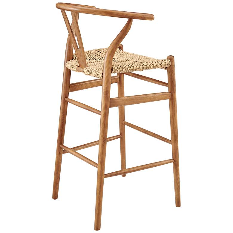Image 7 Evelina 30" Natural Rattan Outdoor Bar Stool more views