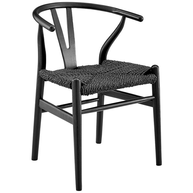 Image 1 Evelina Black Rattan Outdoor Side Chair