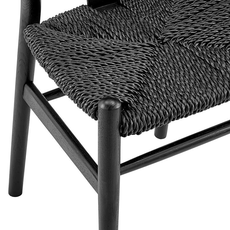 Image 2 Evelina Black Rattan Outdoor Side Chair more views
