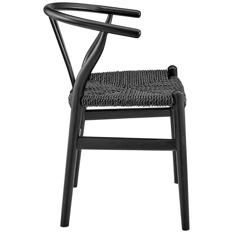 Image 6 Evelina Black Rattan Outdoor Side Chair more views