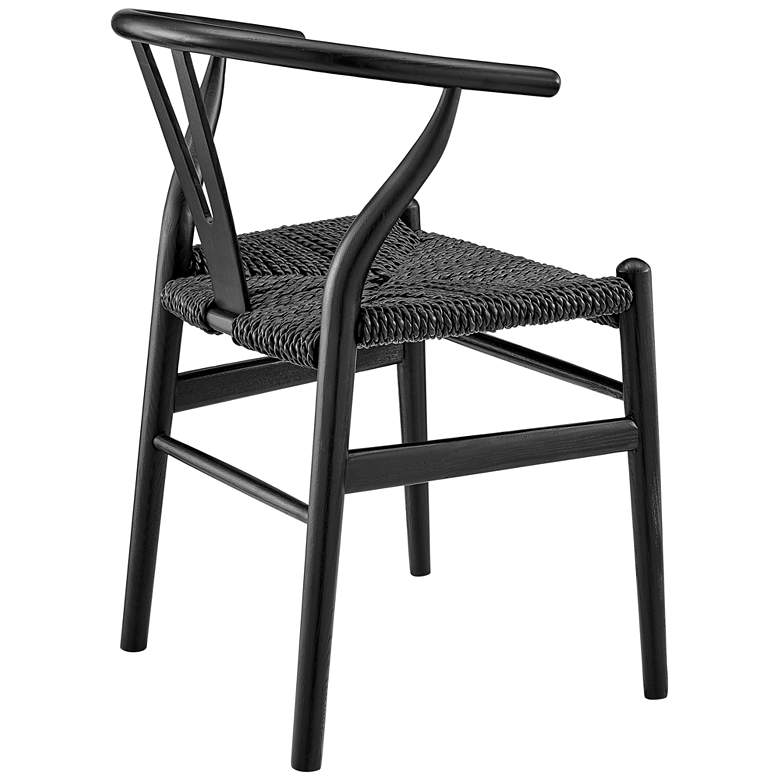 Image 7 Evelina Black Rattan Outdoor Side Chair more views