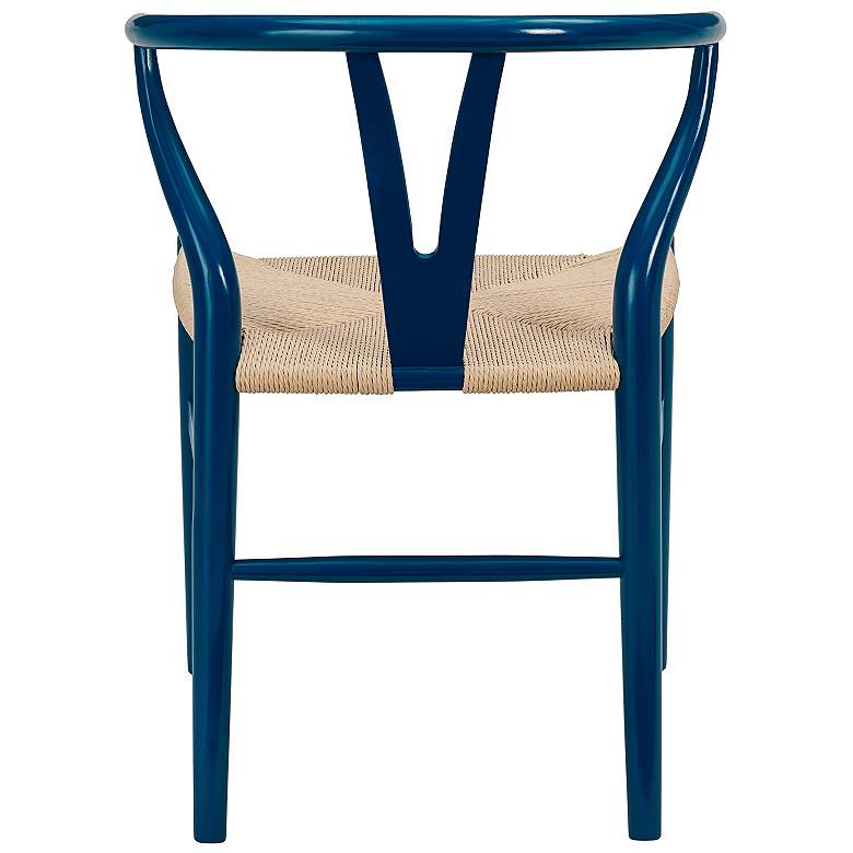 Image 7 Evelina Blue Wood Side Chairs Set of 2 with Natural Seat more views