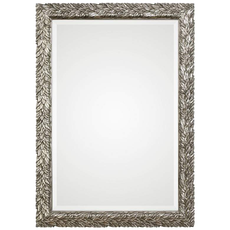 Image 2 Evelina Metallic Silver 24 3/4 inch x 34 3/4 inch Wall Mirror