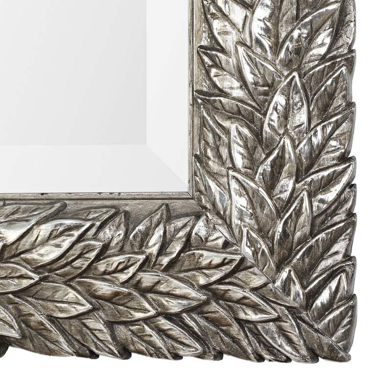 Image 3 Evelina Metallic Silver 24 3/4 inch x 34 3/4 inch Wall Mirror more views